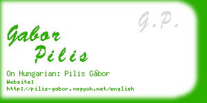 gabor pilis business card